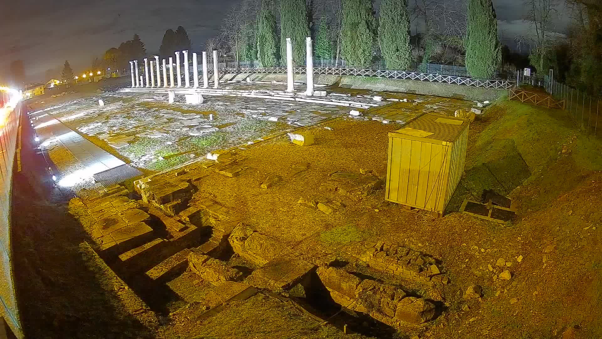 Webcam Foro Romano di Aquileia – Vista live sull’antico Foro