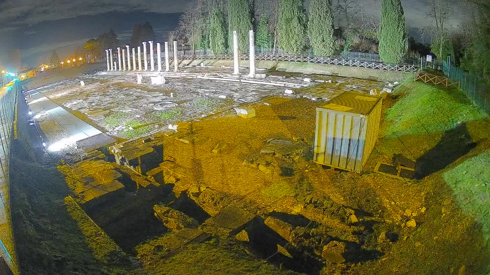 Webcam Foro Romano di Aquileia – Vista live sull’antico Foro