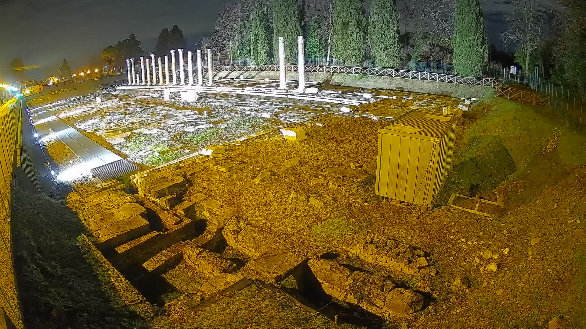 Spletna kamera Rimski forum Oglej – Pogled v živo na antično središče