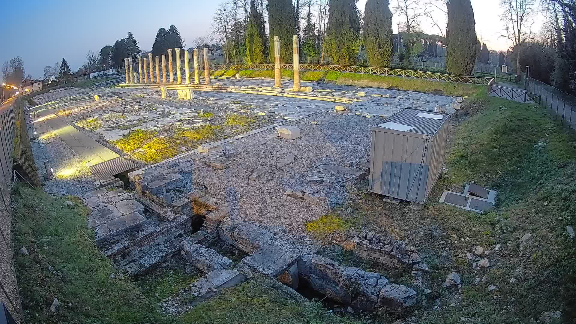 Webcam Foro Romano di Aquileia – Vista live sull’antico Foro