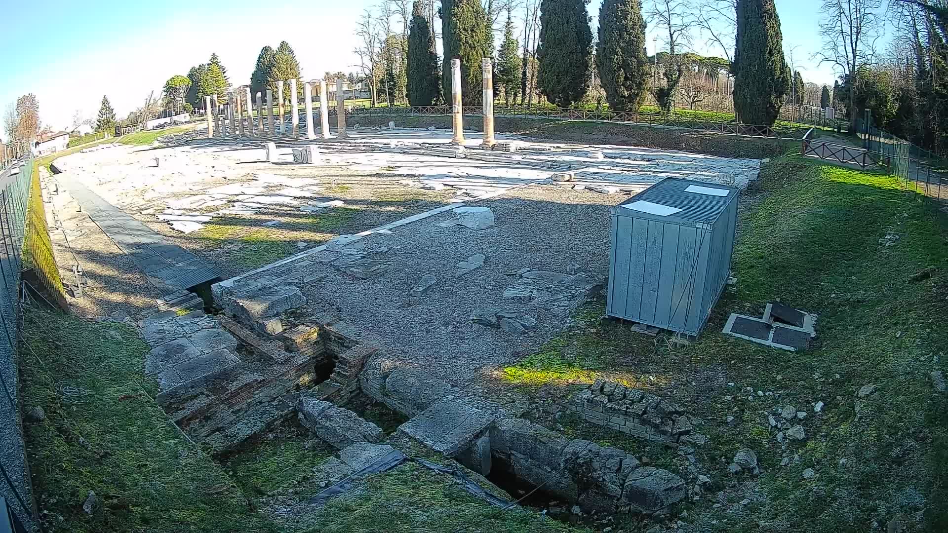Webcam Foro Romano di Aquileia – Vista live sull’antico Foro