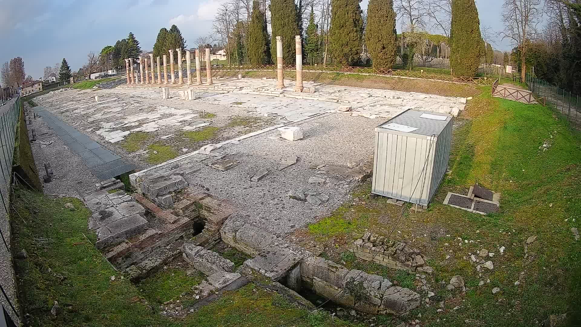 Webcam Foro Romano di Aquileia – Vista live sull’antico Foro
