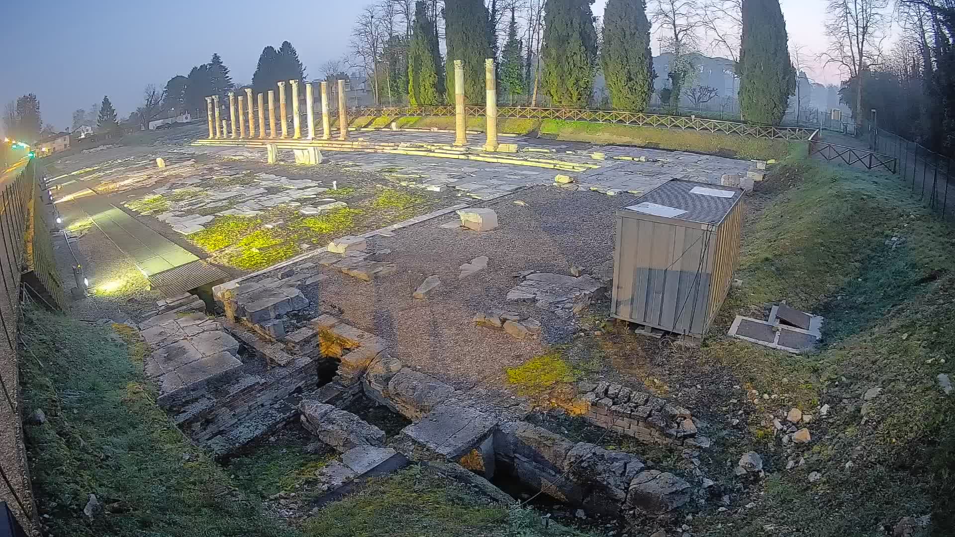 Webcam Foro Romano di Aquileia – Vista live sull’antico Foro