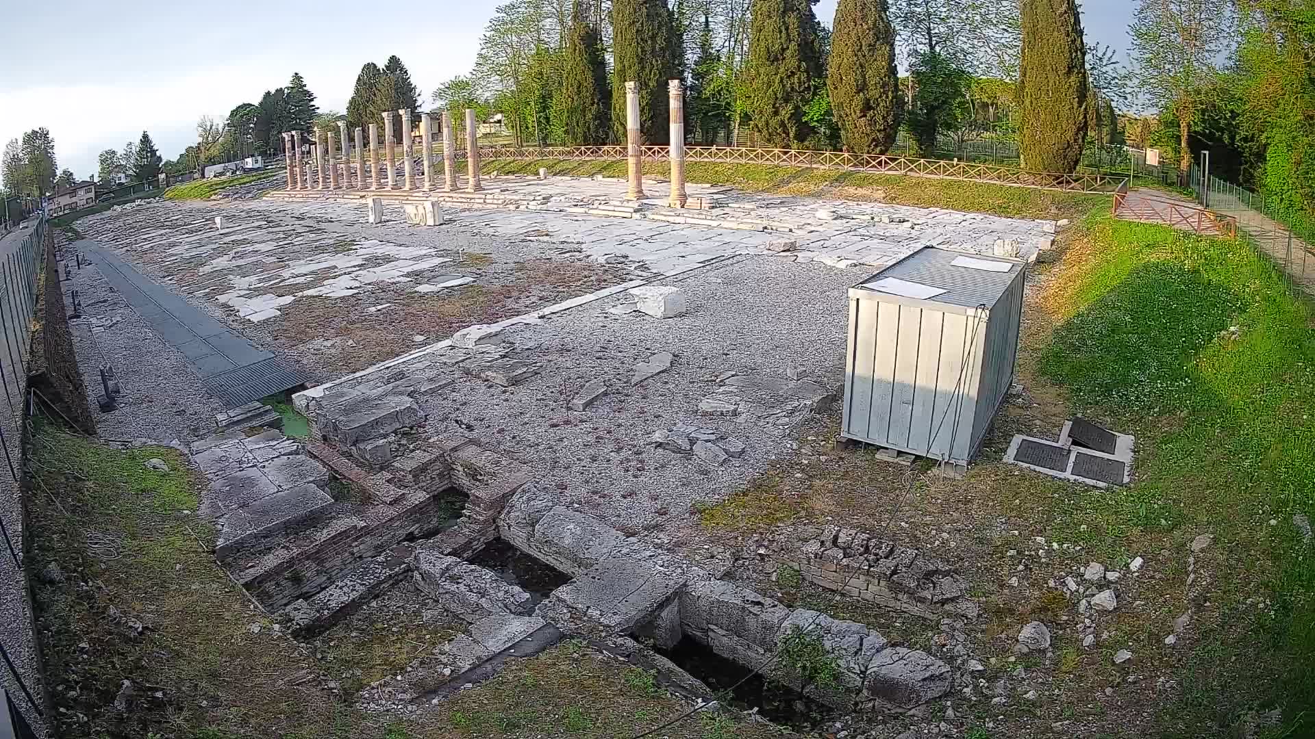 Webcam Foro Romano di Aquileia – Vista live sull’antico Foro
