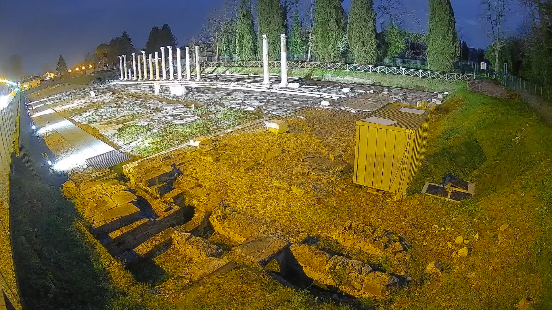 Webcam Foro Romano di Aquileia – Vista live sull’antico Foro