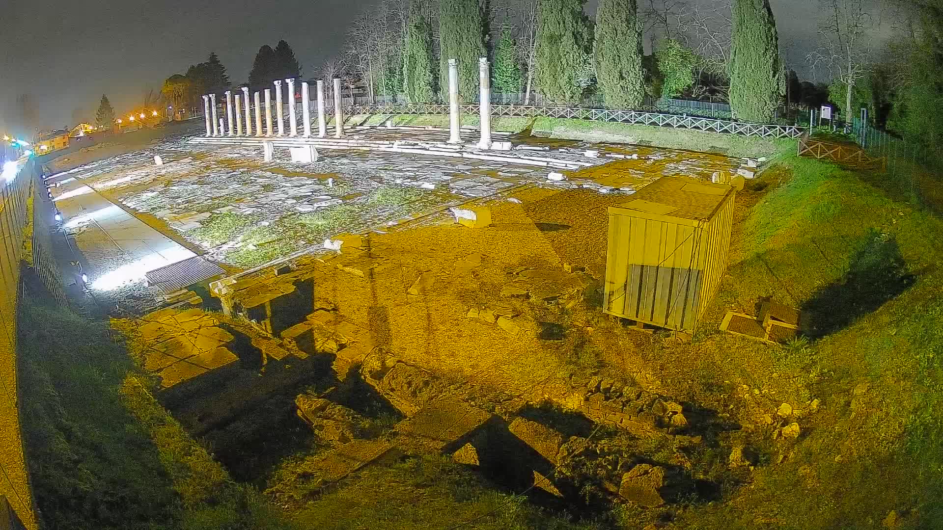 Webcam Foro Romano di Aquileia – Vista live sull’antico Foro