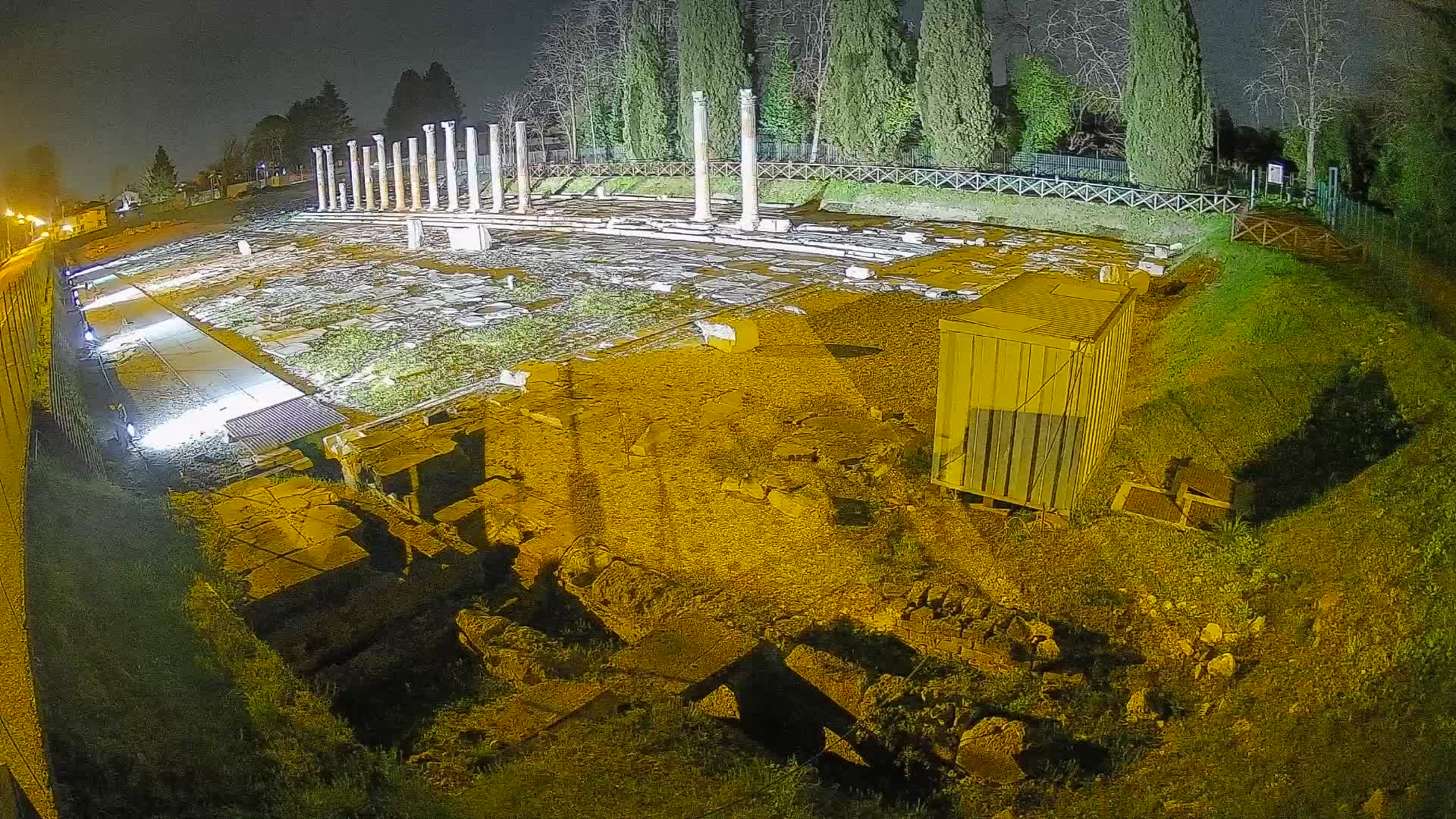 Webcam Foro Romano di Aquileia – Vista live sull’antico Foro