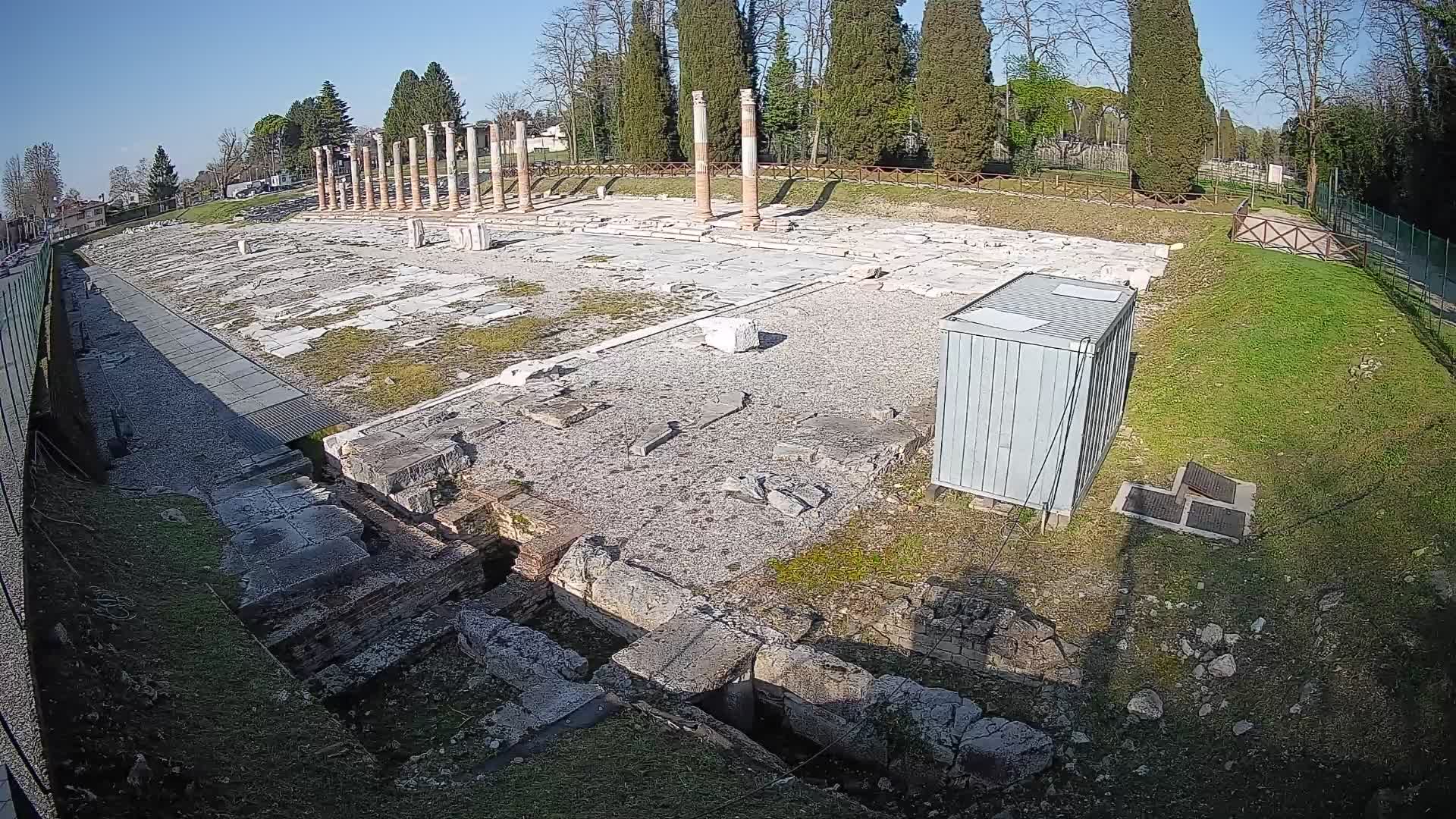Webcam Foro Romano di Aquileia – Vista live sull’antico Foro