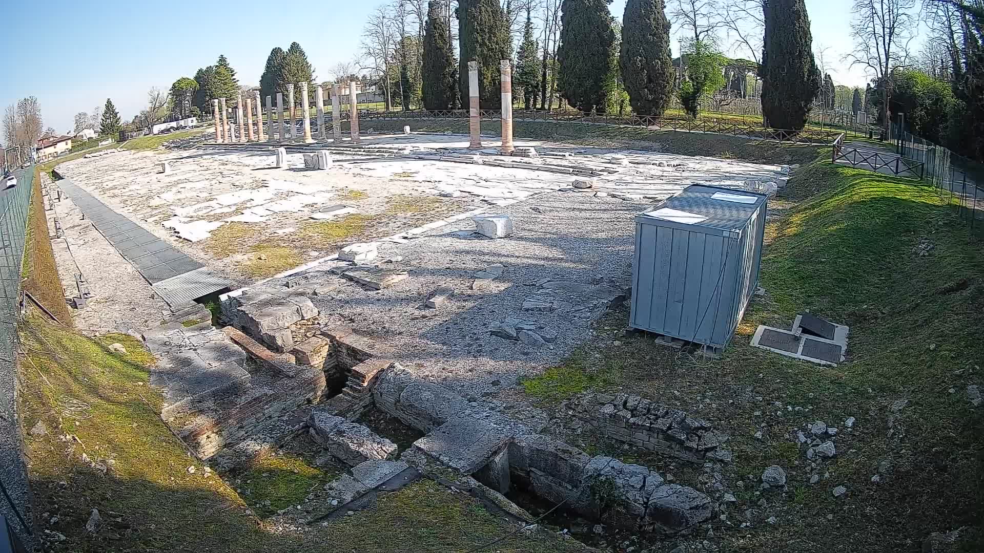Webcam Foro Romano di Aquileia – Vista live sull’antico Foro