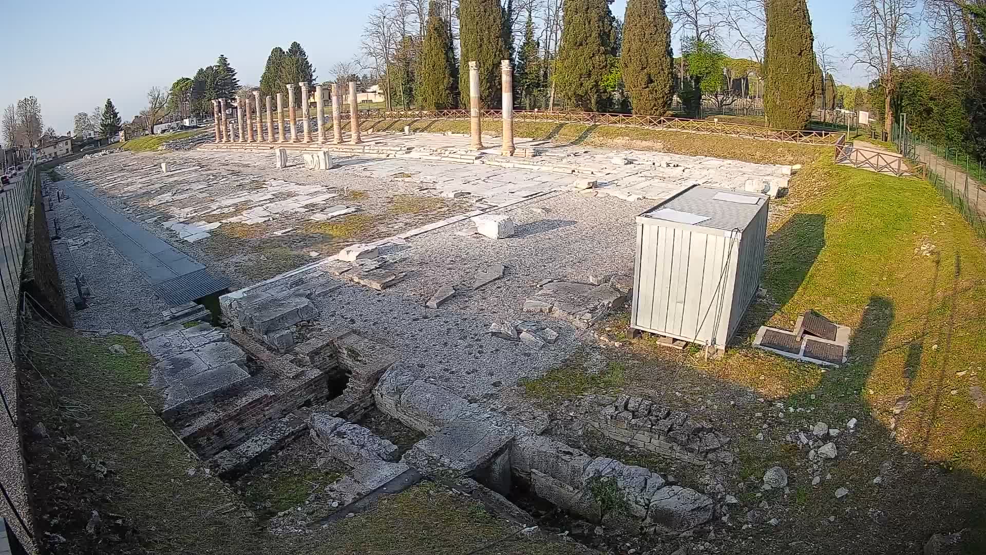 Webcam Foro Romano di Aquileia – Vista live sull’antico Foro