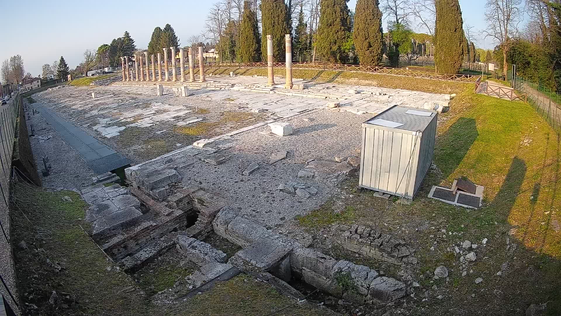 Webcam Foro Romano di Aquileia – Vista live sull’antico Foro