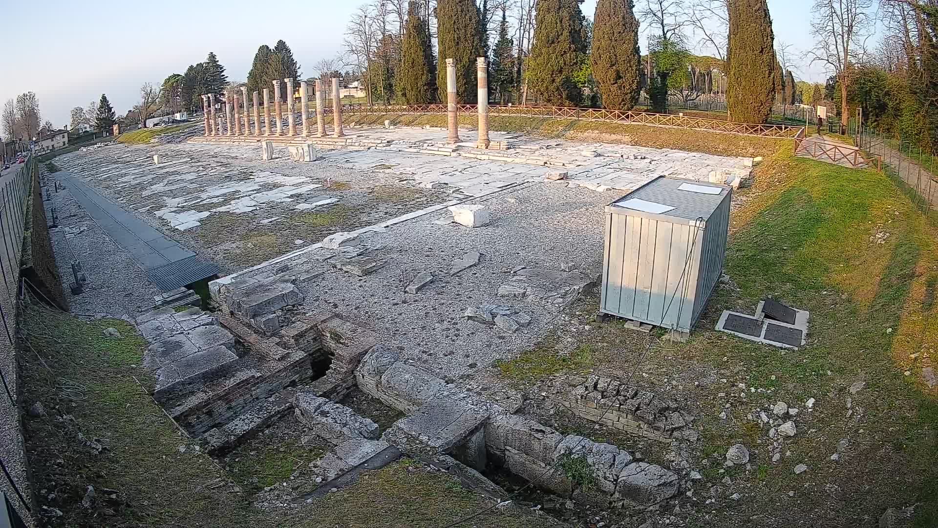 Webcam Foro Romano de Aquileia – Vista en vivo del Foro Romano