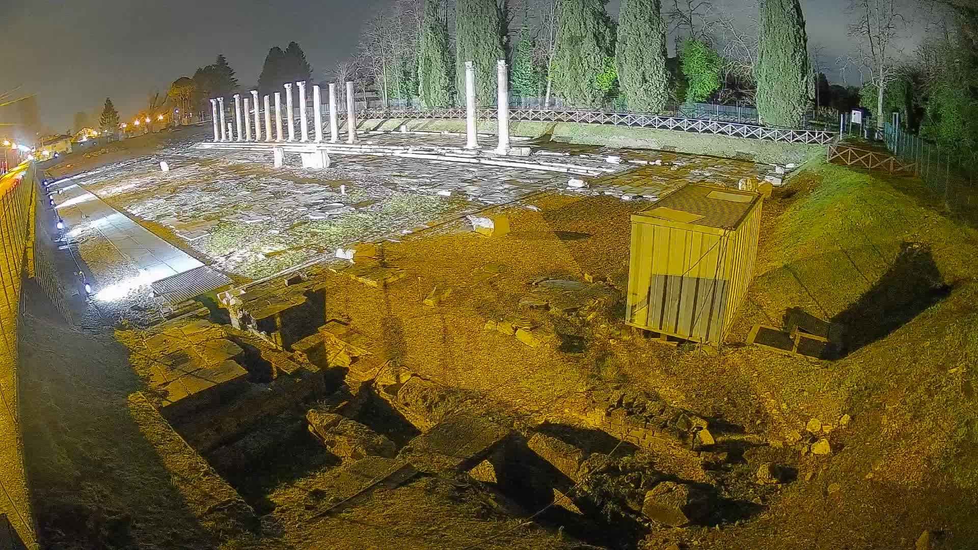 Webcam Foro Romano di Aquileia – Vista live sull’antico Foro