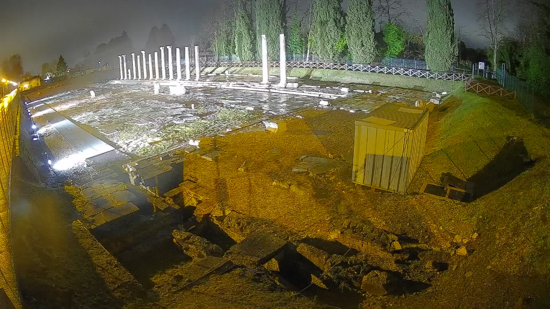 Spletna kamera Rimski forum Oglej – Pogled v živo na antično središče