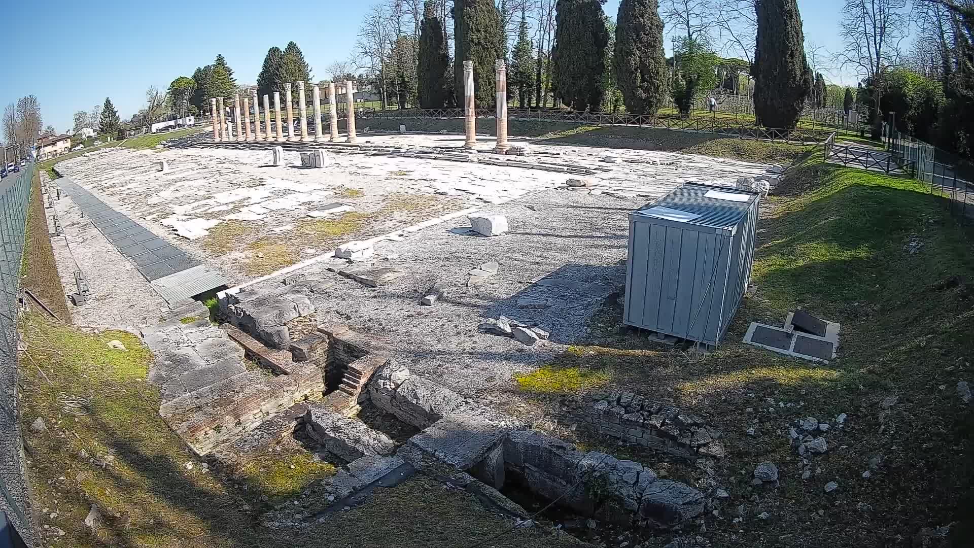 Webcam Foro Romano di Aquileia – Vista live sull’antico Foro