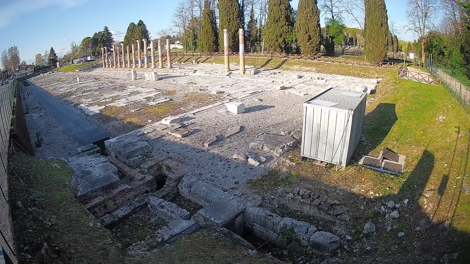 Webcam Foro Romano di Aquileia – Vista live sull’antico Foro