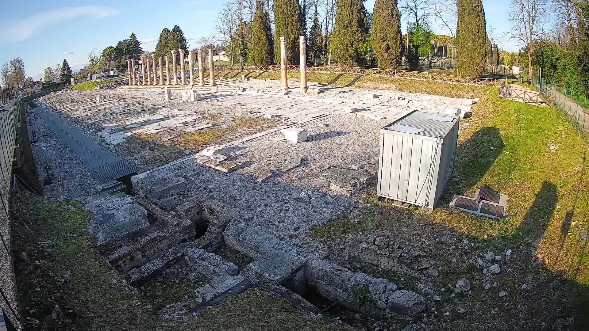 Webcam Foro Romano di Aquileia – Vista live sull’antico Foro