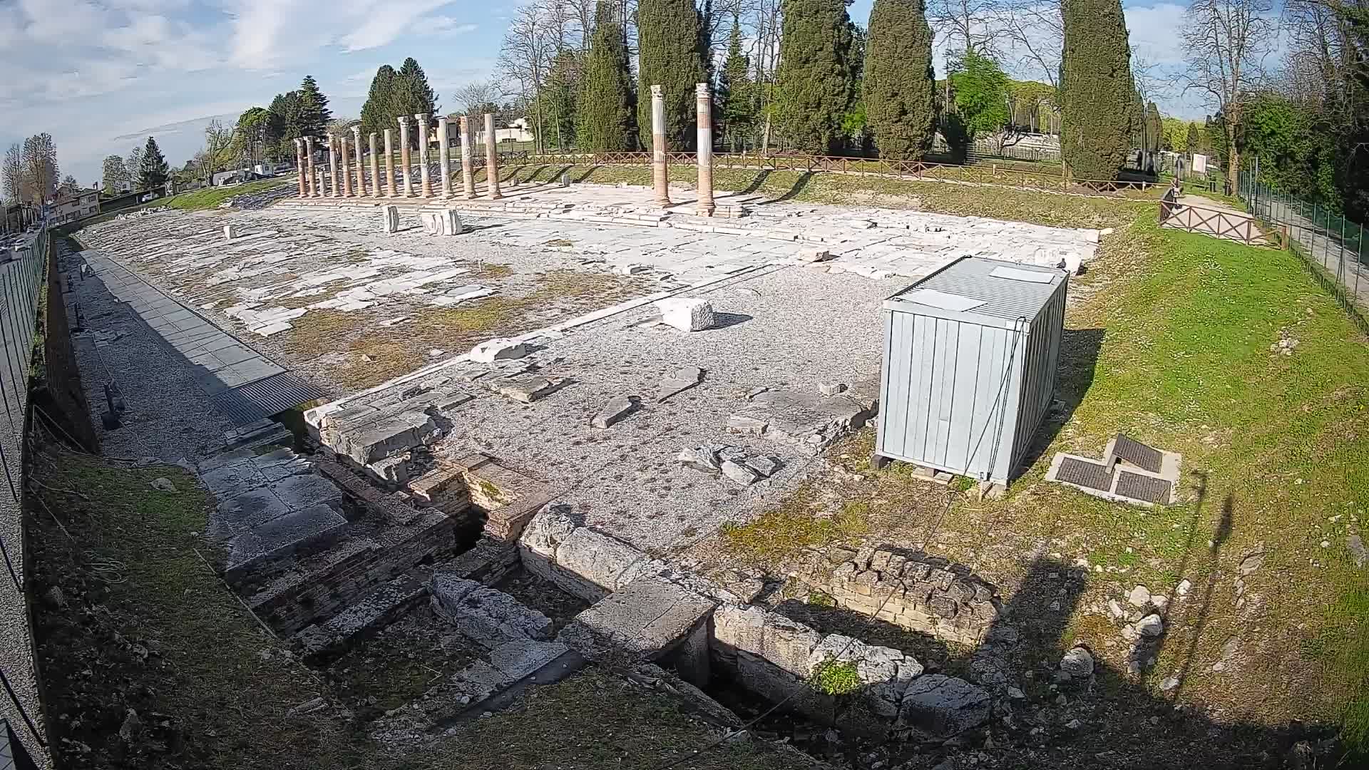 Webcam Foro Romano di Aquileia – Vista live sull’antico Foro