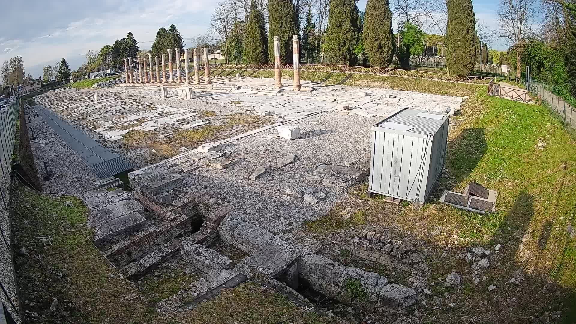 Webcam Foro Romano di Aquileia – Vista live sull’antico Foro