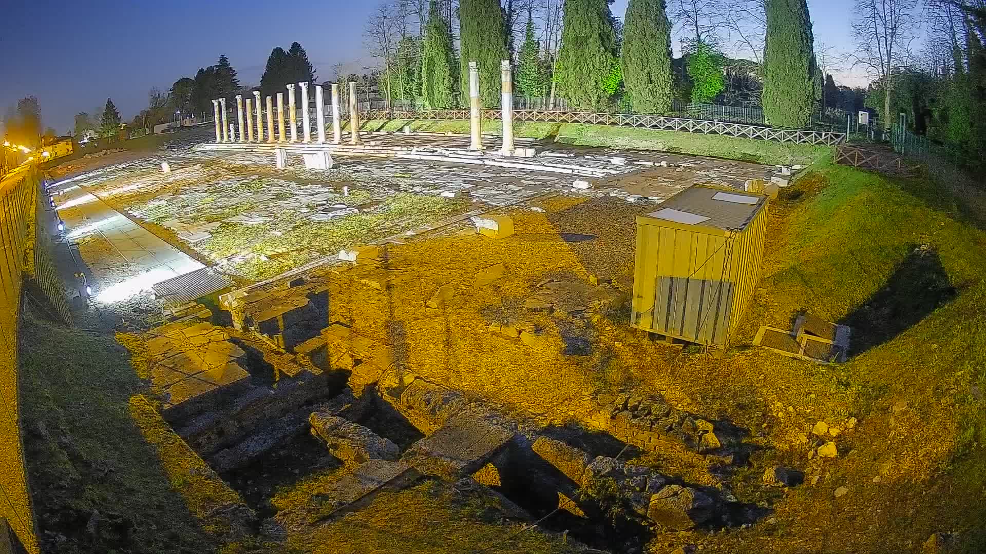 Webcam Foro Romano di Aquileia – Vista live sull’antico Foro