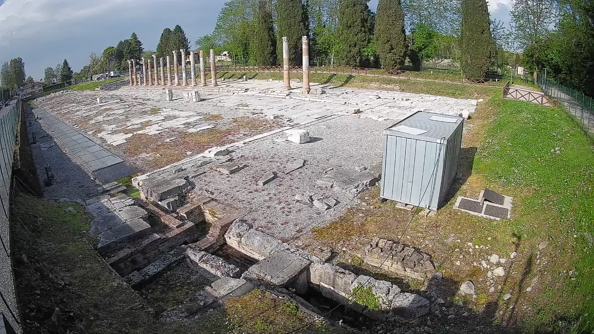 Webcam Foro Romano di Aquileia – Vista live sull’antico Foro