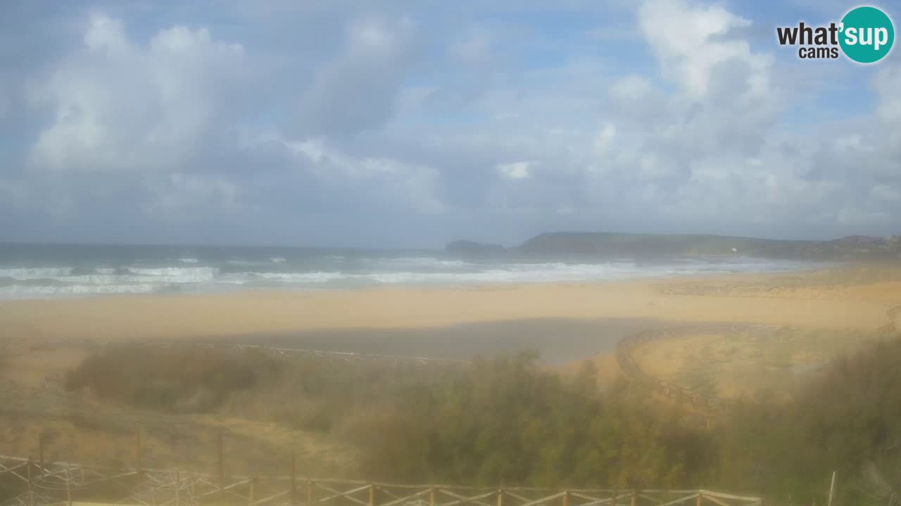 Web kamera Torre dei Corsari – Pogled uživo na plažu s Punta Usai
