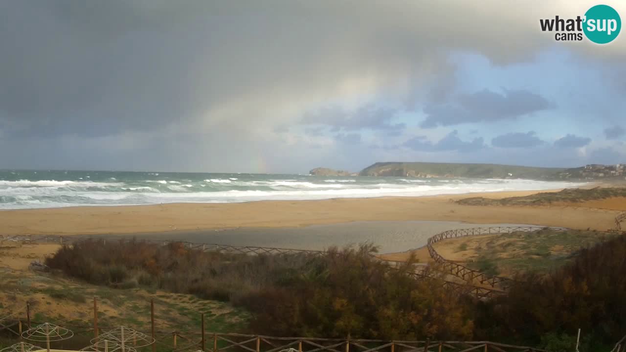 Cámara web Torre dei Corsari – Vista en directo de la playa desde Punta Usai