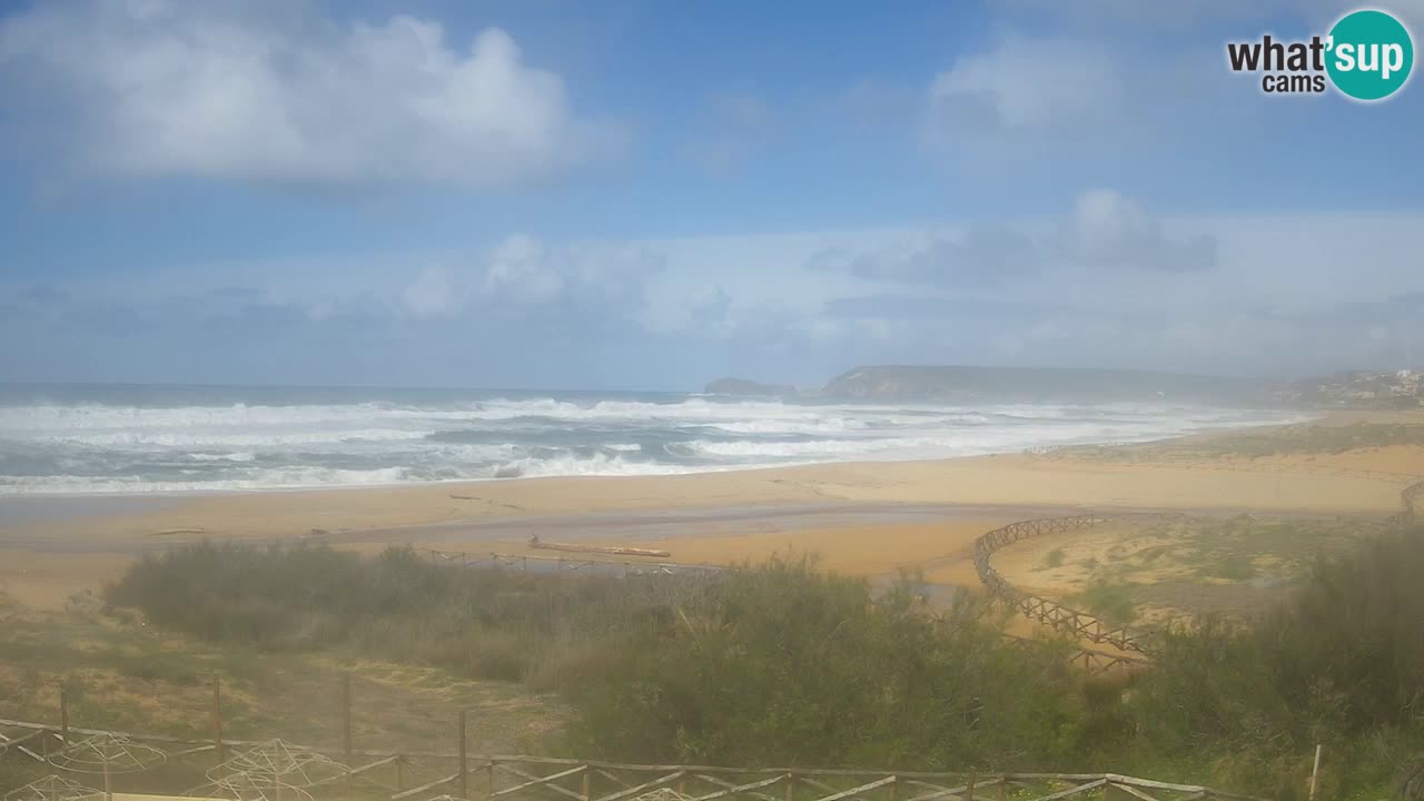 Cámara web Torre dei Corsari – Vista en directo de la playa desde Punta Usai