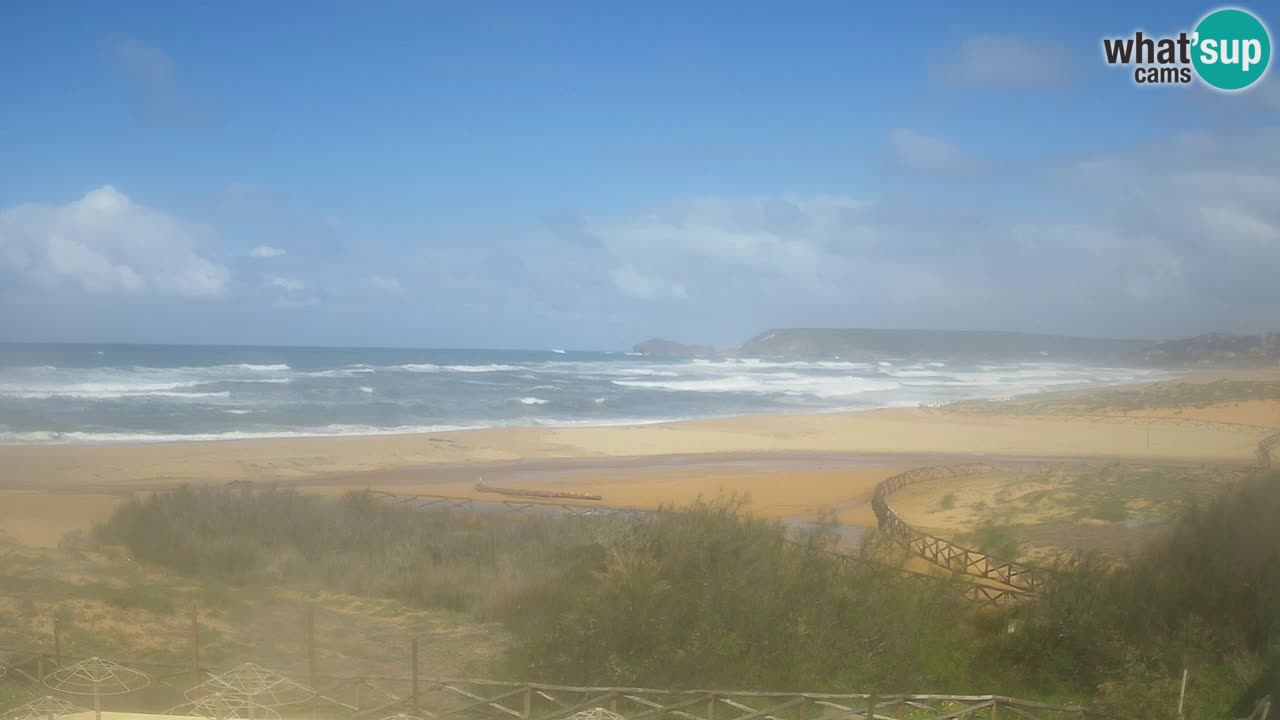 Cámara web Torre dei Corsari – Vista en directo de la playa desde Punta Usai