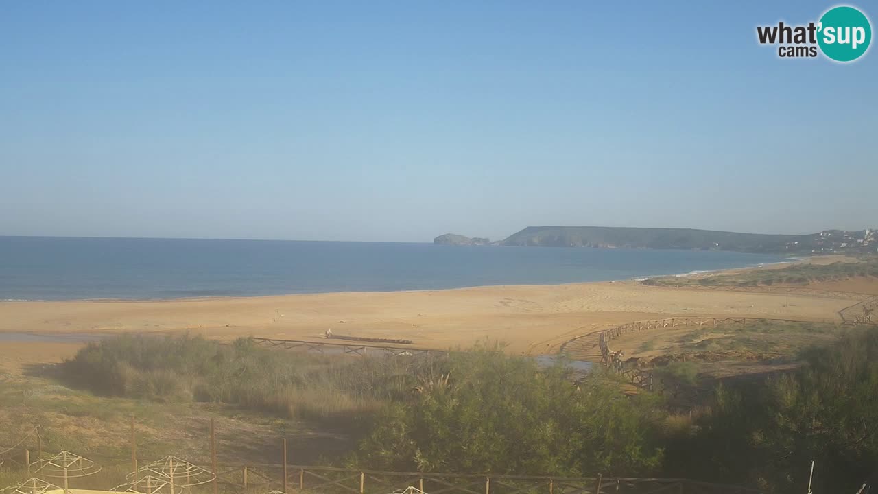 Cámara web Torre dei Corsari – Vista en directo de la playa desde Punta Usai