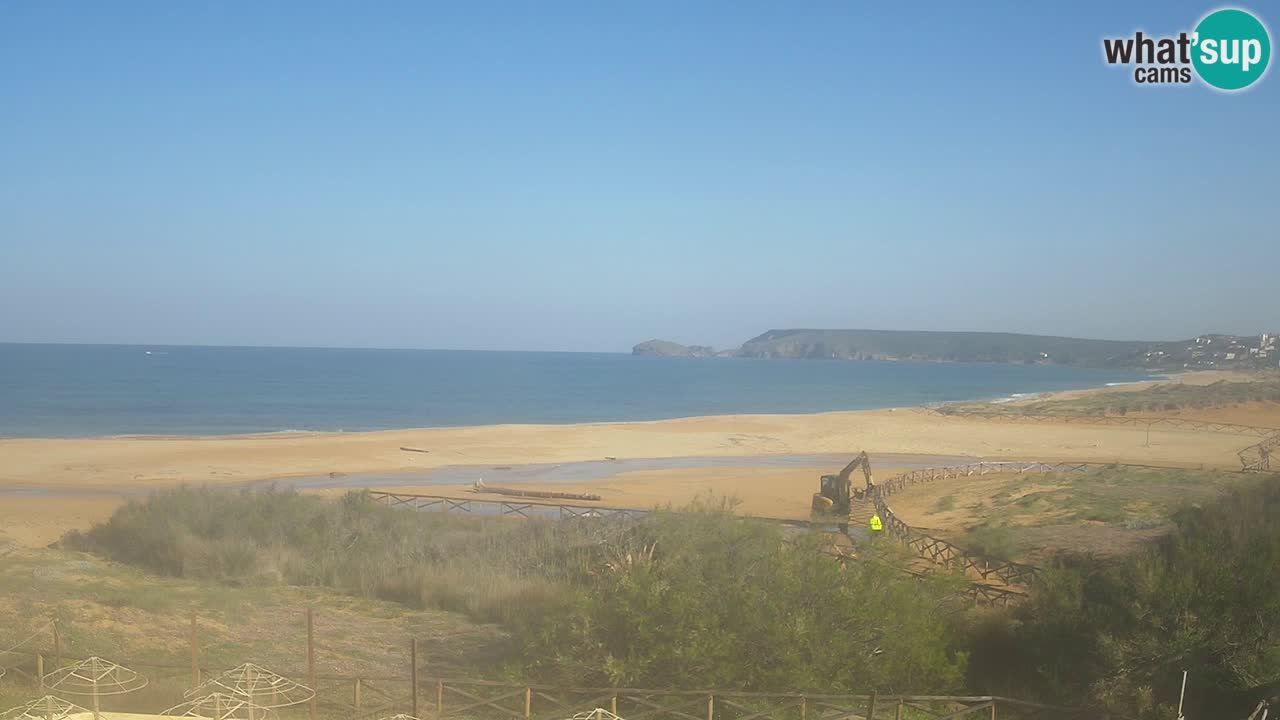 Web kamera Torre dei Corsari – Pogled uživo na plažu s Punta Usai