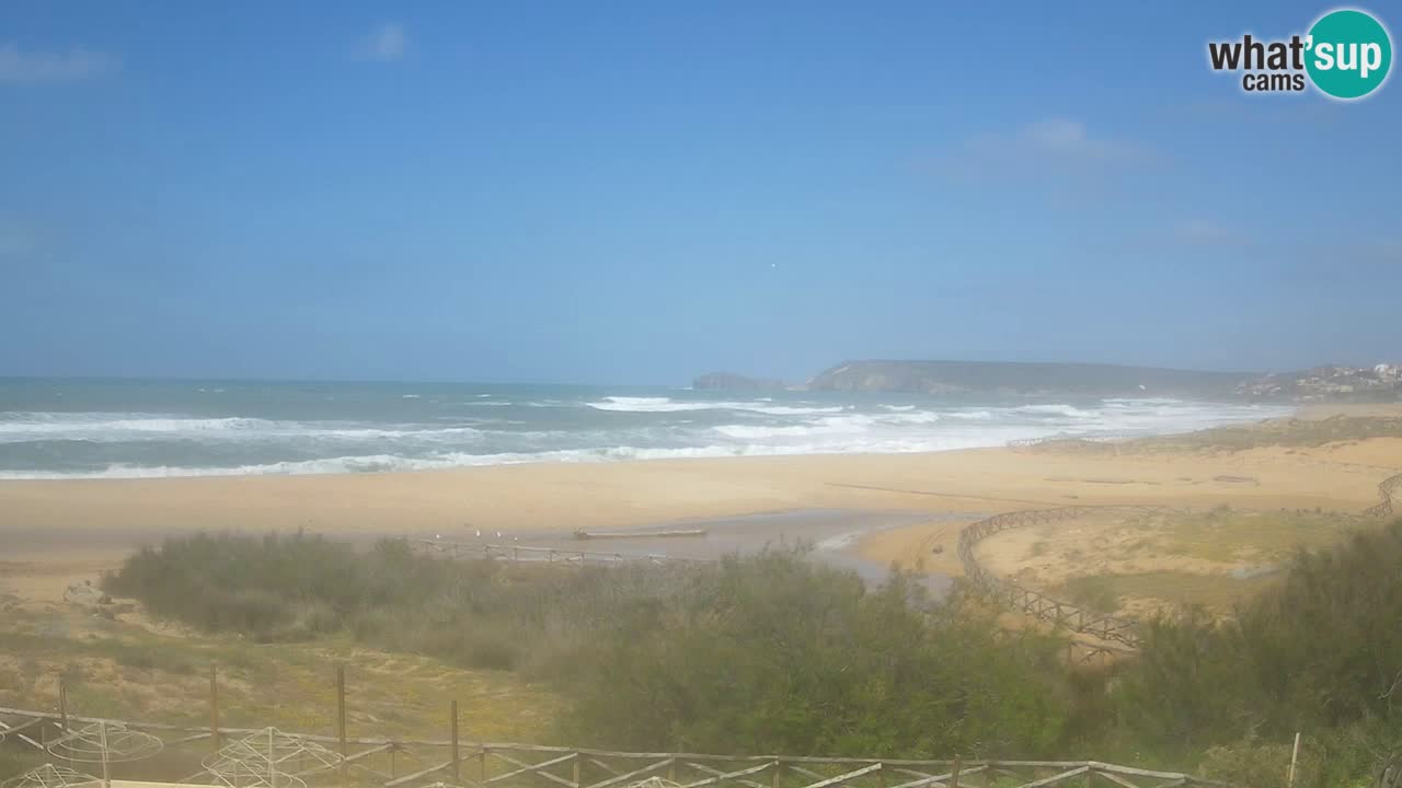 Cámara web Torre dei Corsari – Vista en directo de la playa desde Punta Usai