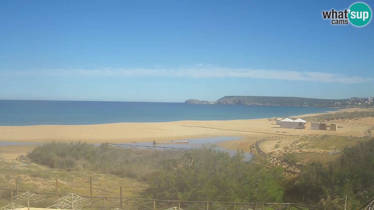 Web kamera Torre dei Corsari – Pogled uživo na plažu s Punta Usai