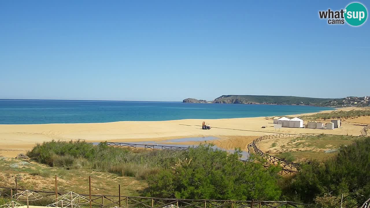 Cámara web Torre dei Corsari – Vista en directo de la playa desde Punta Usai