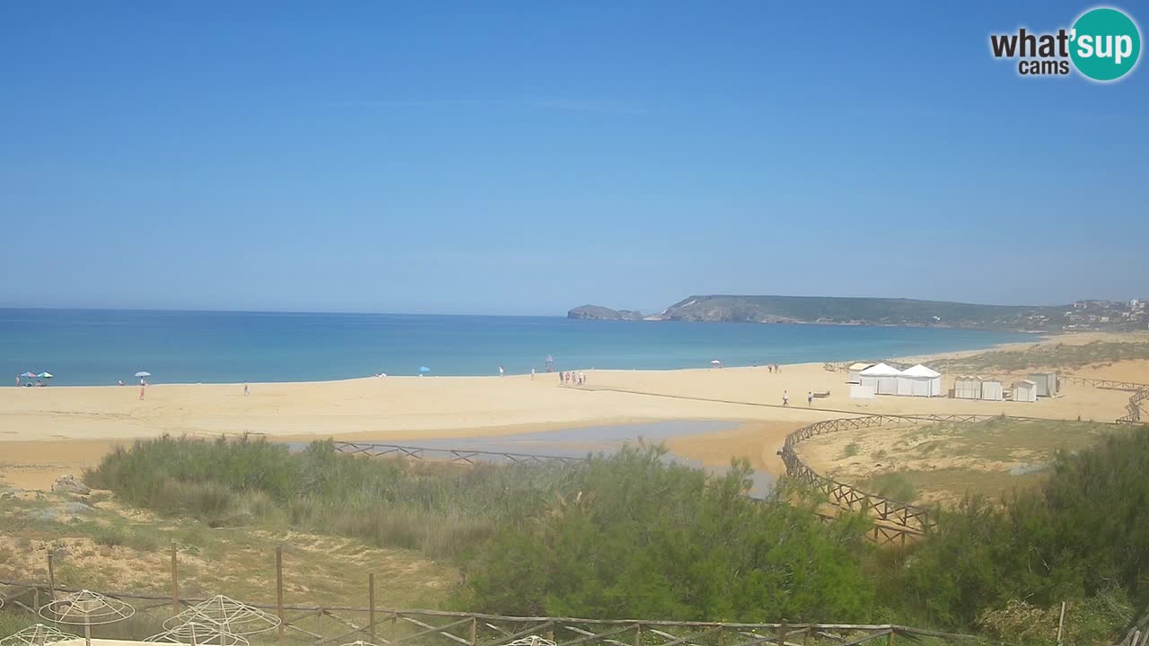 Cámara web Torre dei Corsari – Vista en directo de la playa desde Punta Usai