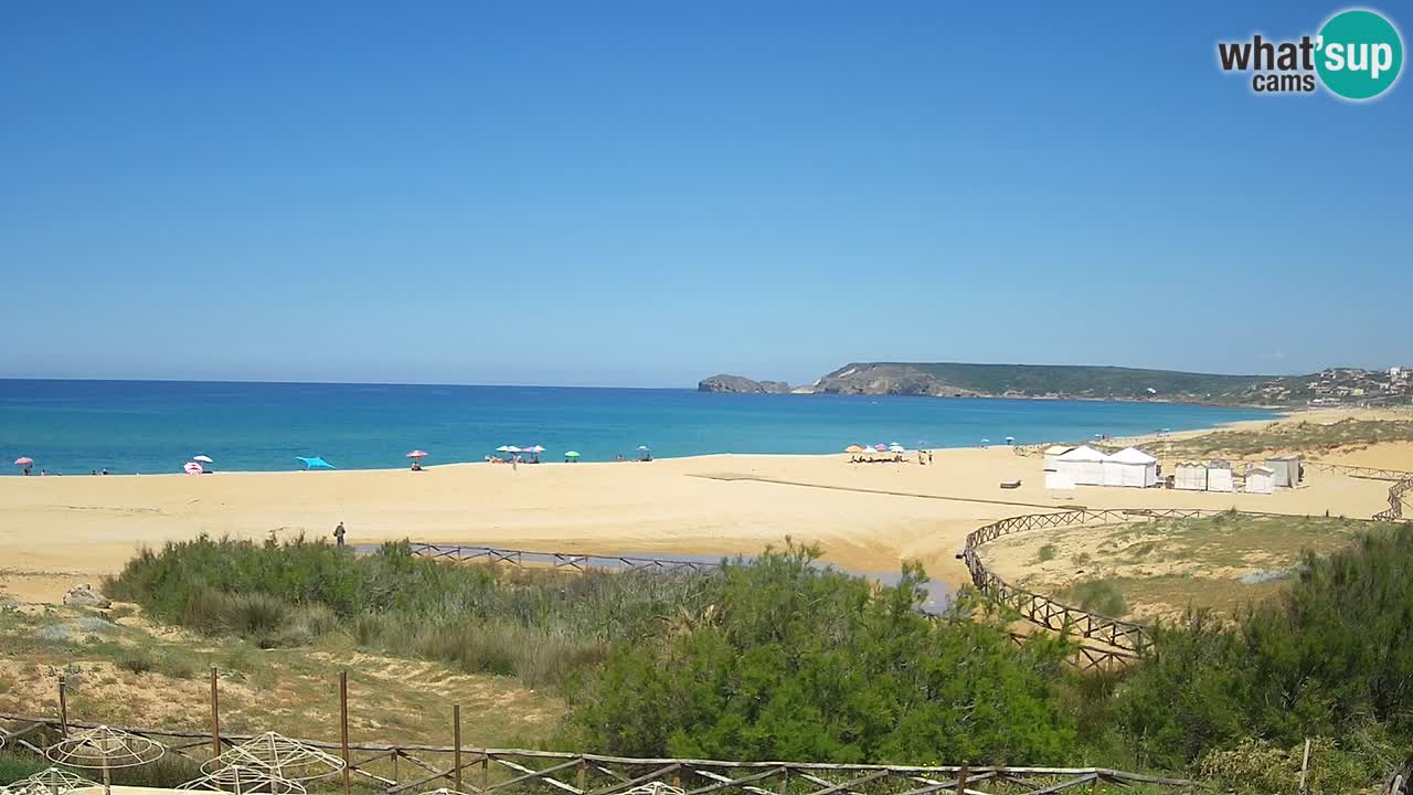 Cámara web Torre dei Corsari – Vista en directo de la playa desde Punta Usai