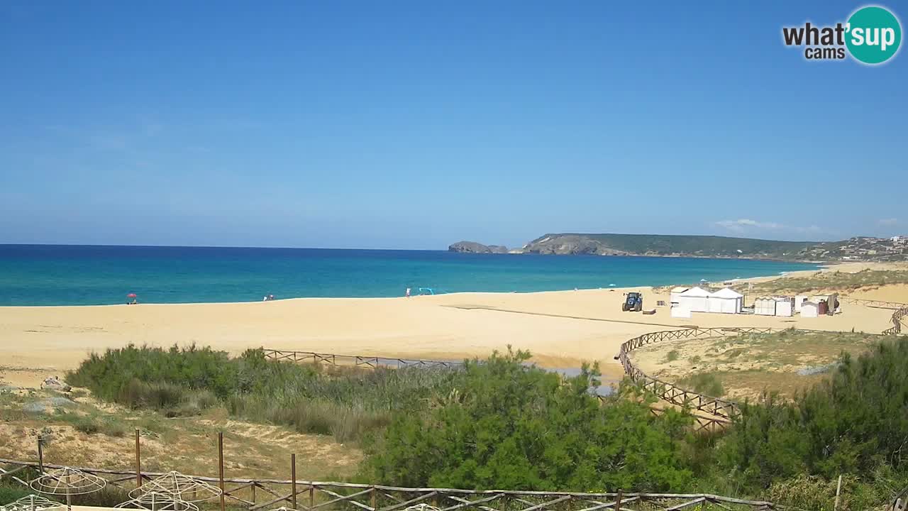 Cámara web Torre dei Corsari – Vista en directo de la playa desde Punta Usai