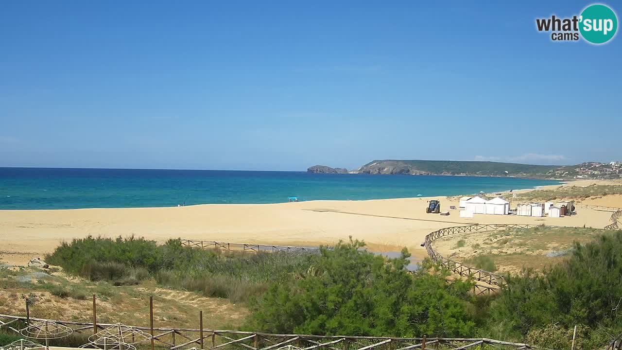 Cámara web Torre dei Corsari – Vista en directo de la playa desde Punta Usai