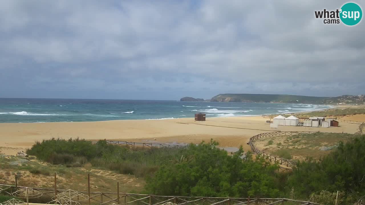 Cámara web Torre dei Corsari – Vista en directo de la playa desde Punta Usai