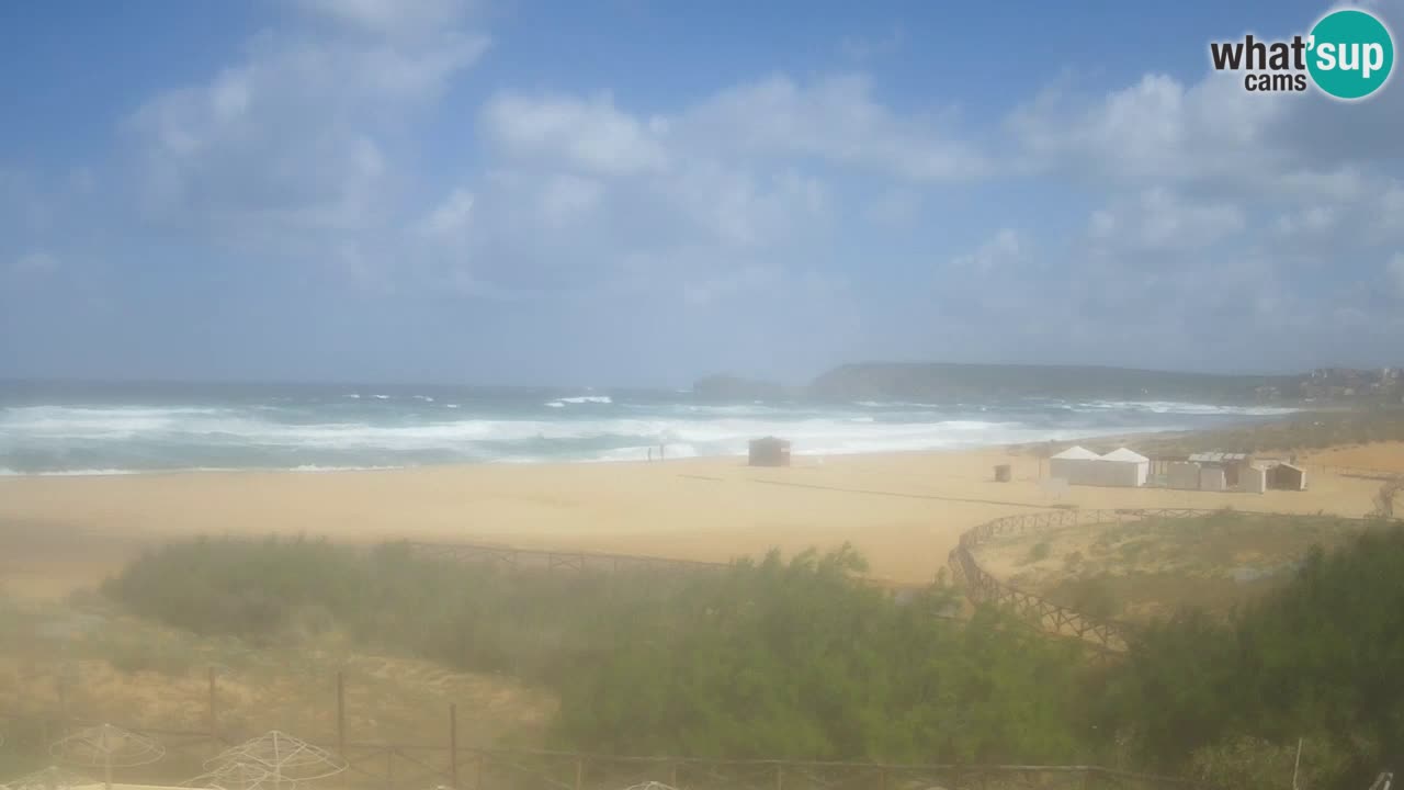 Cámara web Torre dei Corsari – Vista en directo de la playa desde Punta Usai