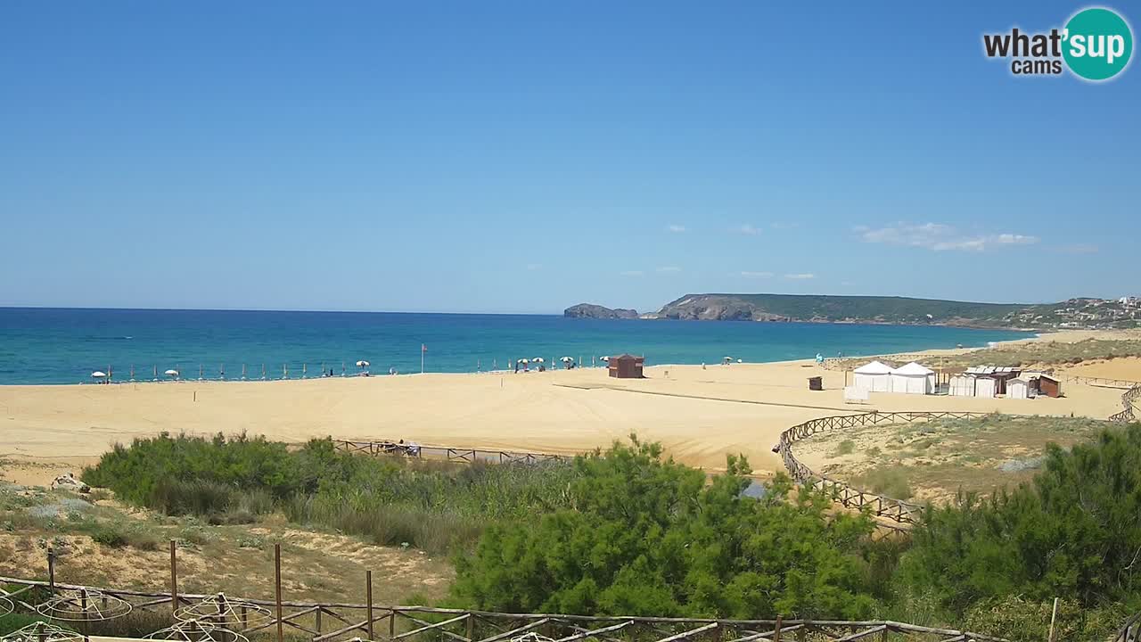 Web kamera Torre dei Corsari – Pogled uživo na plažu s Punta Usai