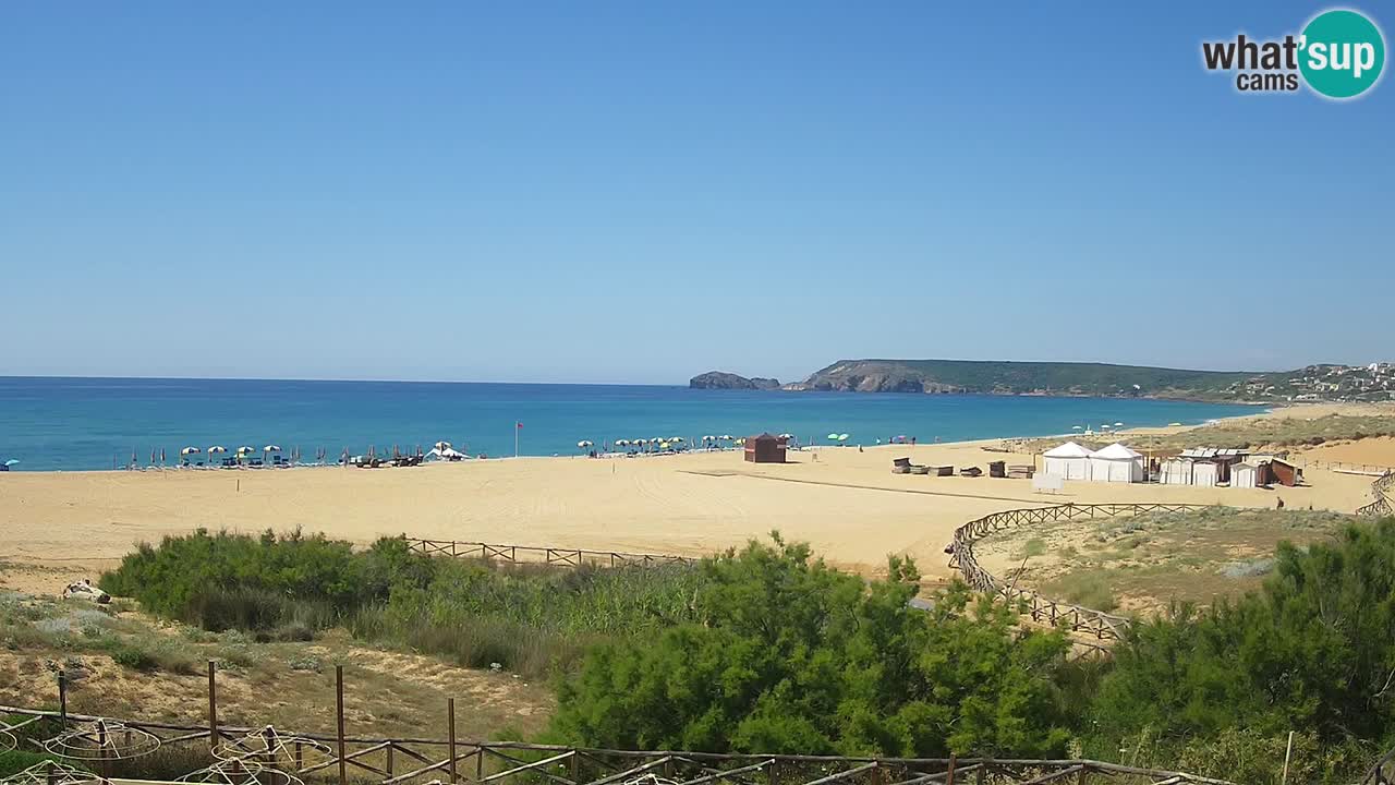 Cámara web Torre dei Corsari – Vista en directo de la playa desde Punta Usai