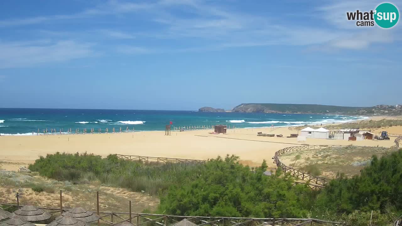 Cámara web Torre dei Corsari – Vista en directo de la playa desde Punta Usai