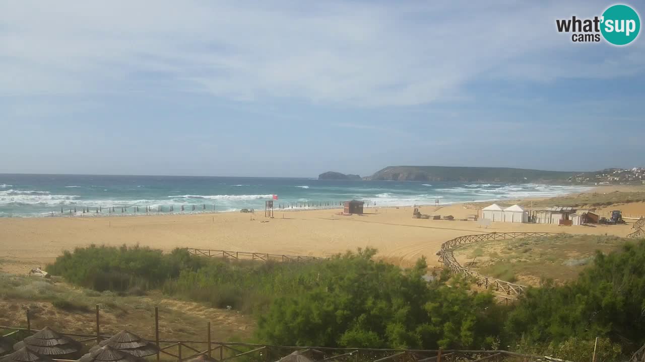 Cámara web Torre dei Corsari – Vista en directo de la playa desde Punta Usai