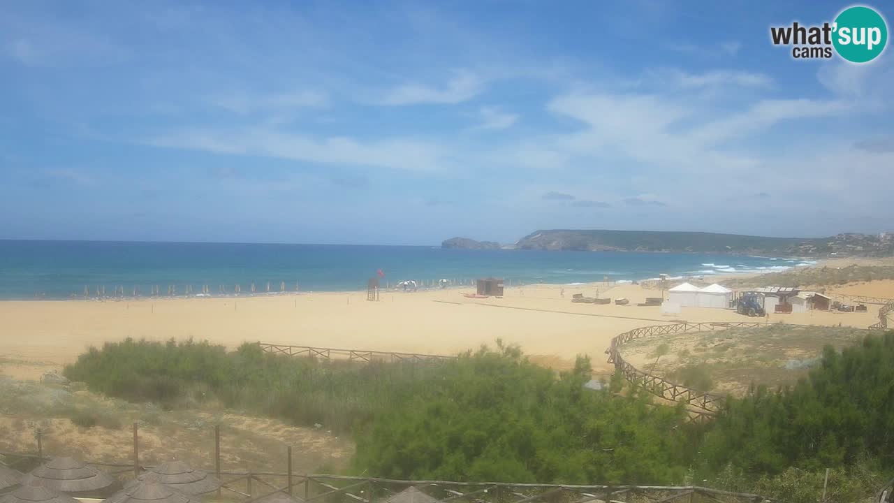 Web kamera Torre dei Corsari – Pogled uživo na plažu s Punta Usai