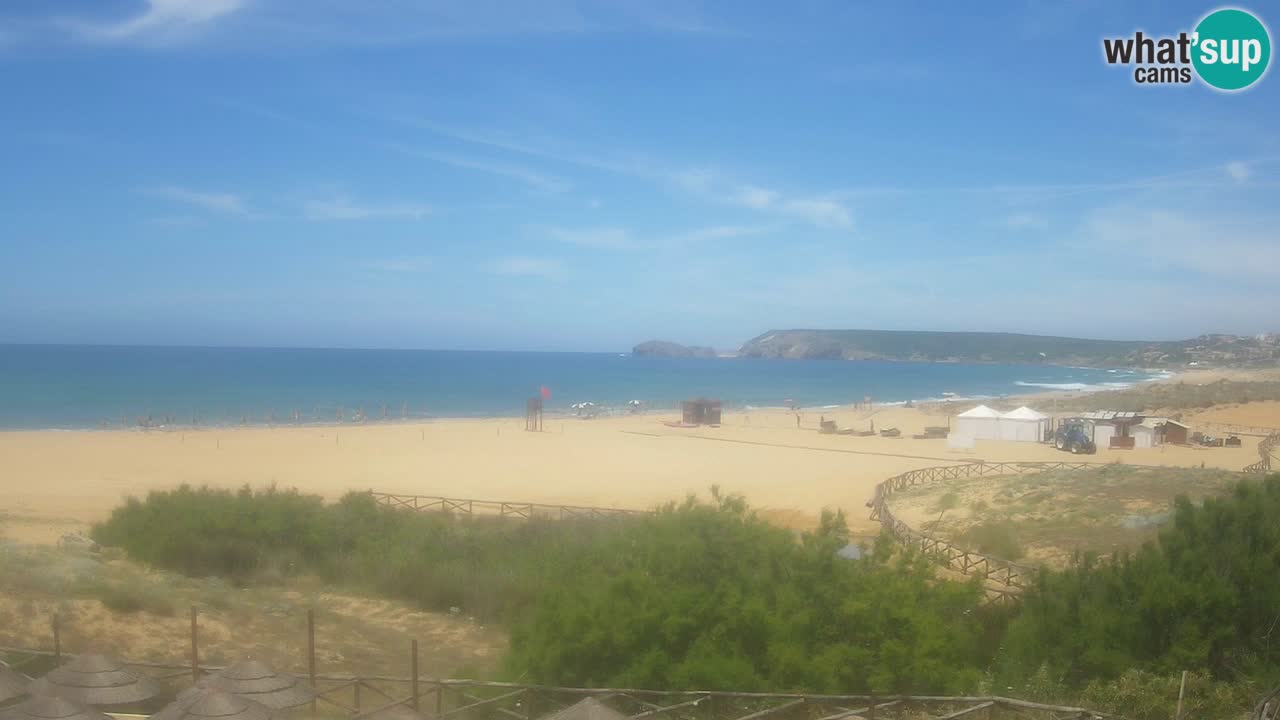 Web kamera Torre dei Corsari – Pogled uživo na plažu s Punta Usai