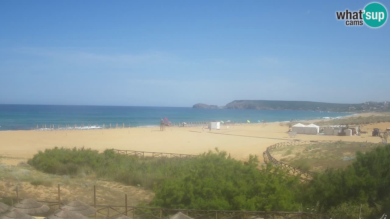 Cámara web Torre dei Corsari – Vista en directo de la playa desde Punta Usai