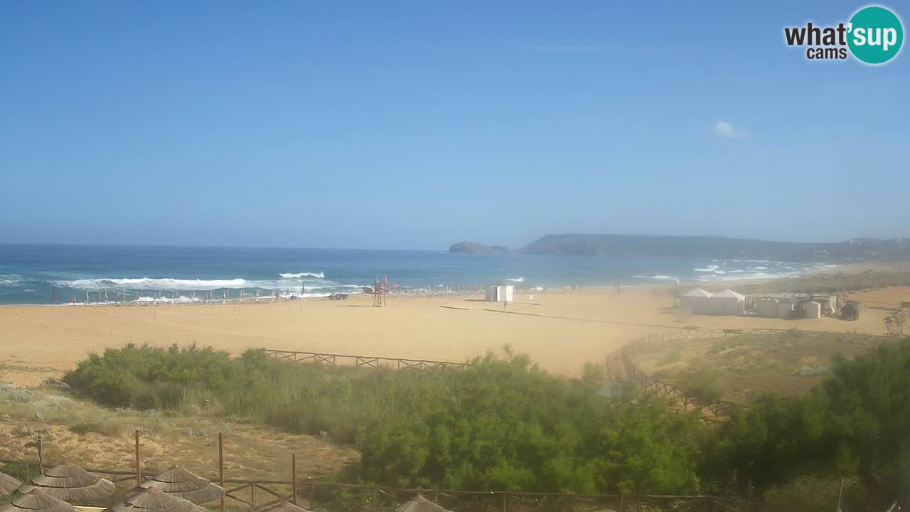 Webcam Torre dei Corsari – Vue en direct sur la plage depuis Punta Usai