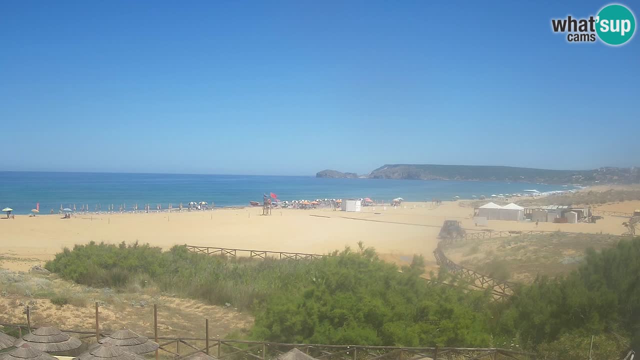 Cámara web Torre dei Corsari – Vista en directo de la playa desde Punta Usai
