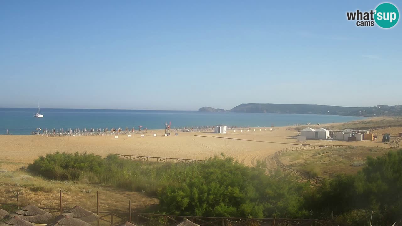 Cámara web Torre dei Corsari – Vista en directo de la playa desde Punta Usai